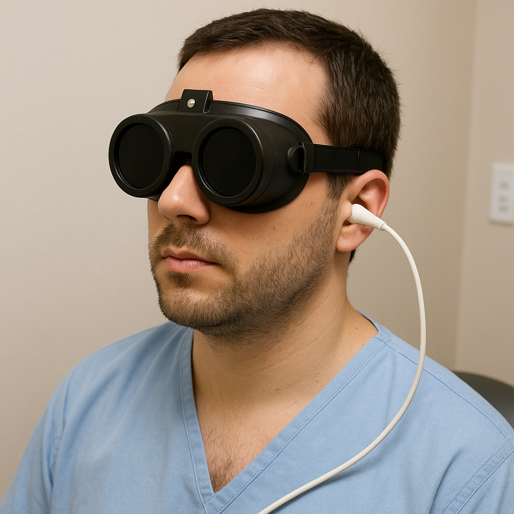 L’épreuve calorique vidéo-nystagmographie vng permet d’évaluer la fonction vestibulaire en stimulant l’oreille avec de l’air ou de l’eau chaude et froide.